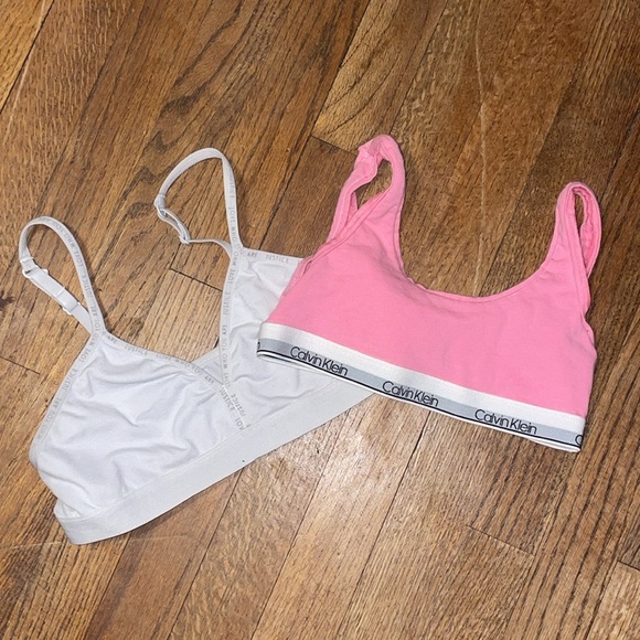 •JUSTICE & CALVIN KLEIN•BUNDLE OF 2-LITTLE GURLS BRAS SUZE 10/12 EUC - Picture 4 of 9